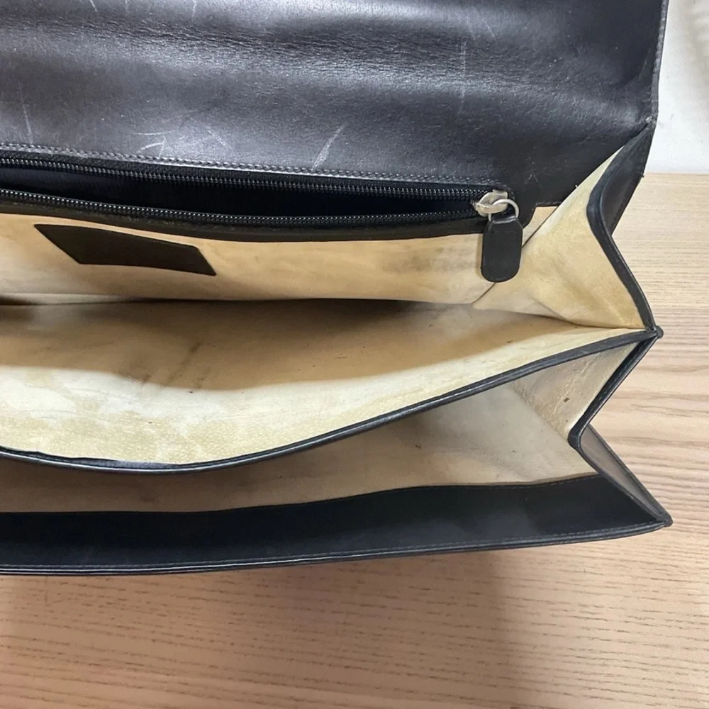Coach Black Leather Briefcase